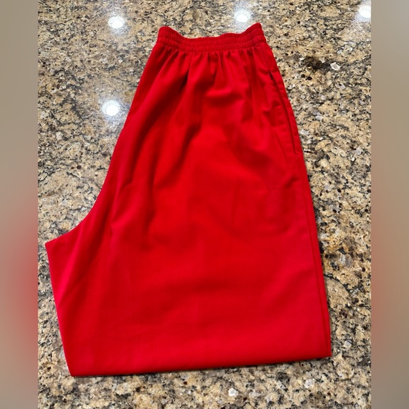 Jennifer Lauren Women’s Red Elastic Waist Pants w/Pockets - Size 1X - Picture 2 of 11